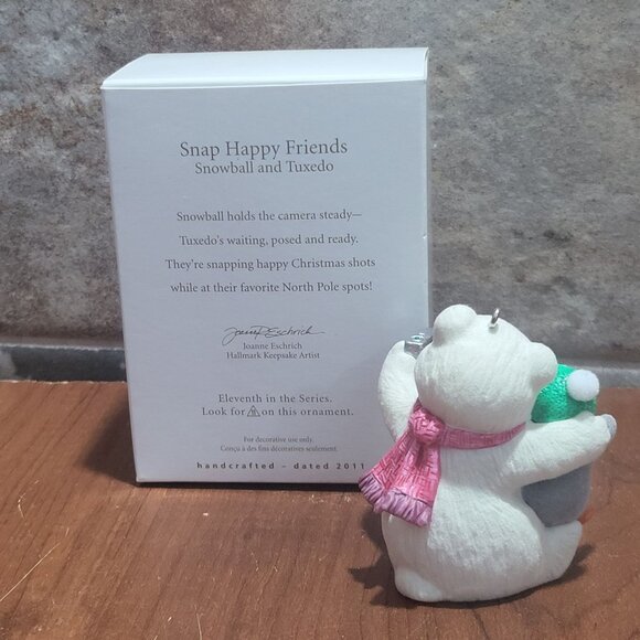 Hallmark Snap Happy Friends Snowball and  Tuxedo 2011 Christmas Ornament - Picture 2 of 12